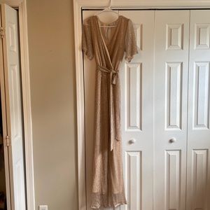 Baltic Born Grace Sparkle Gown in Champagne size M